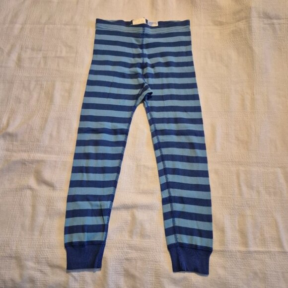 Hanna Andersson boys size 5 2 tone blue pajama set, pants need new elastic - Picture 4 of 9